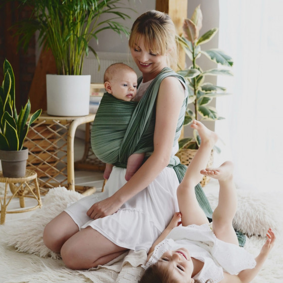 Little Frog Bambou Verdelit Baby wrap