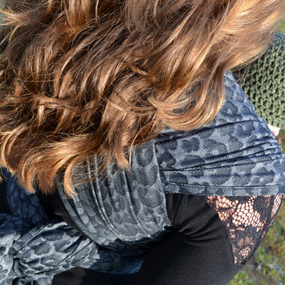 Yaro Pussycat Black Grey - Écharpe de portage tissée