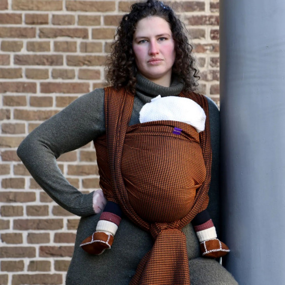 Yaro Waffles Black Bronze - Écharpe de portage tissée