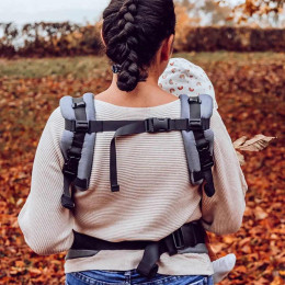 Limas Flex Anthracite porte bébé physiologique en coton bio