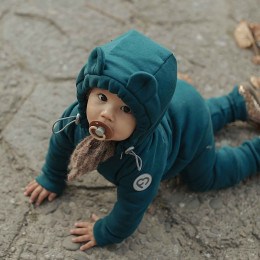 Fun2bemum Teddy Baby cotton overall - PETROL