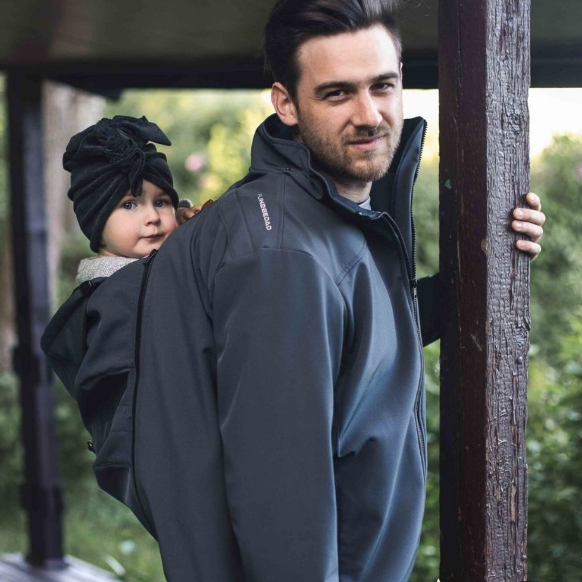 Fun2bemum Elbrus Babywearing Softshell Jacket For Dad Color Gris Fonce Taille Xl Size