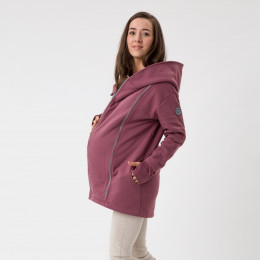 Fun2BeMum KAYA Cotton Babywearing and Maternity Coat - ROSE BROWN