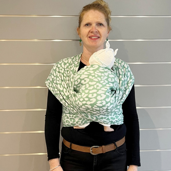 Naturiou Green Leopard Baby wrap