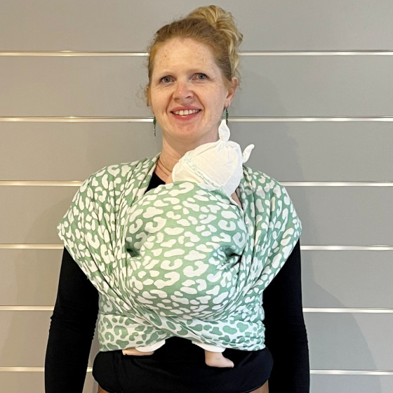 Naturiou Green Leopard Baby wrap