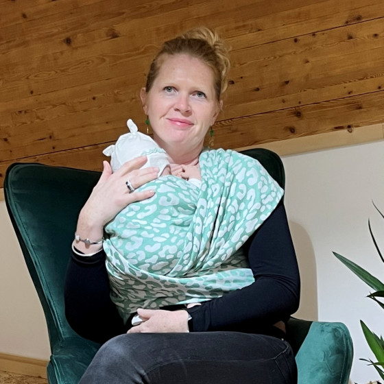 Naturiou Green Leopard Baby wrap