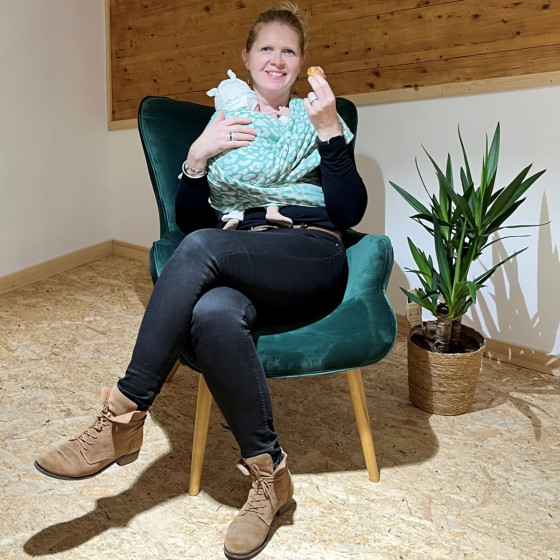 Naturiou Green Leopard Baby wrap