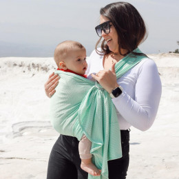 Naturioù R'Sling Green Pastel - Ring Sling en Mesh