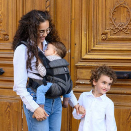 Ergobaby Omni 360 Cool Air Mesh Black Tweed - Porte-bébé Évolutif 4 Positions
