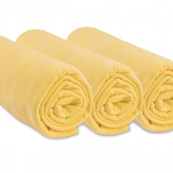Drap Housse Easy dort en Jersey coton 60 x 120 cm jaune paille