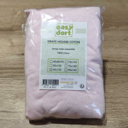 Fitted sheet Easy dort cotton 60 x 120 cm - Pink