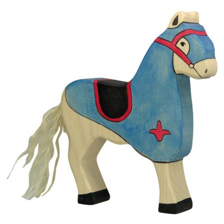 Cheval de course bleu Holztiger