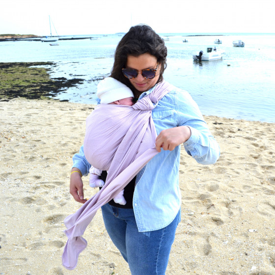 Naturioù R'sling Mauve Pastel – écharpe sans nœud respirante