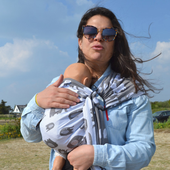 Naturiou Ring Sling Eléphantin - écharpe de portage sans nœud