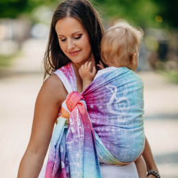 Lennylamb Symphony Rainbow Light baby wrap M 4.6.m