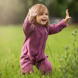 Hoppediz Fleece Overall - Berry