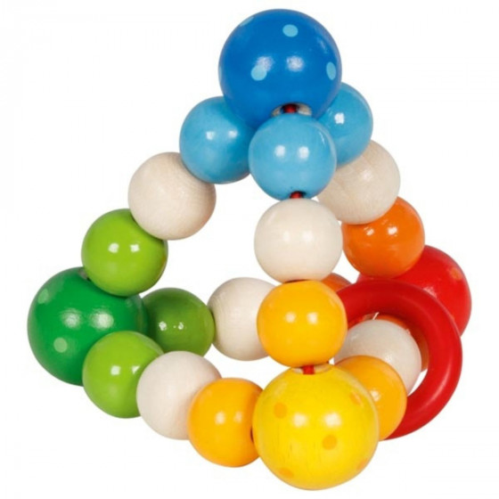 Goki Flexible pyramid rattle - Wooden toy