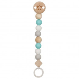 Goki Accroche-tétine étoile turquoise - Jouet en bois