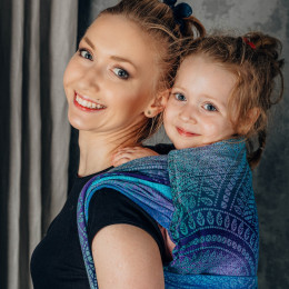 LennyLamb LennyHybrid Half Buckle Carrier Preschool Size Peacock's Tail Fantasy