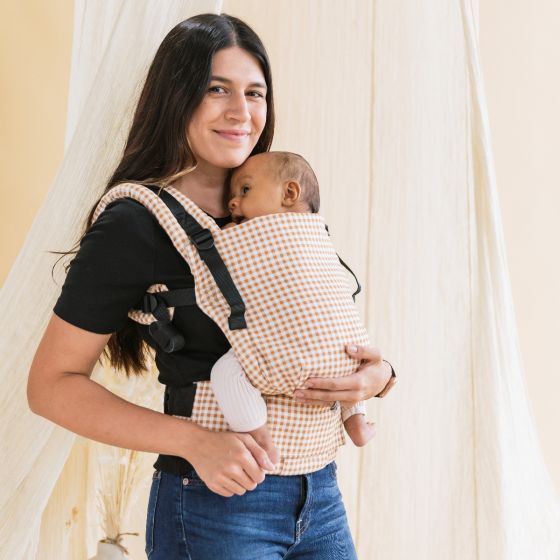 Tula Free to Grow Fawn Gingham