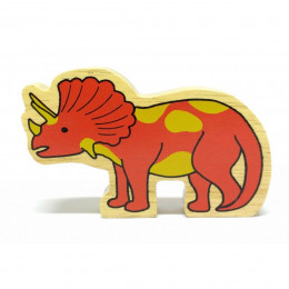 Ninette la Triceratops - Figurine en bois recyclé La Pachamama