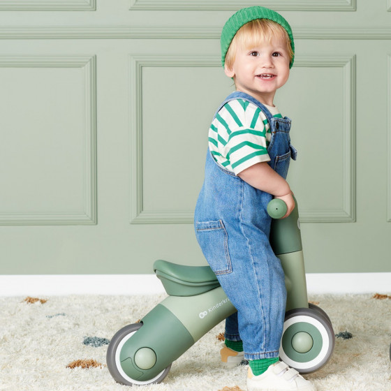 Kinderkraft MINIBI 2 en 1 draisienne et trotteur bébé green leaft kaki