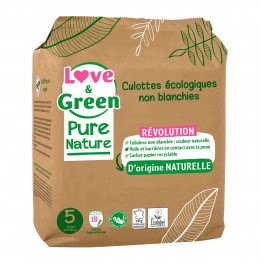 Love and Green Pure Nature Culotte taille 5 x 18 (12 - 18kg)