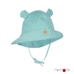 ManyMonths ECO Hempies Adjustable Summer Hat with Ears UNiQUE light - Seafoam Green
