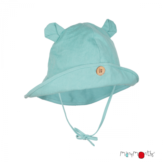 Manymonths Chapeau de soleil à oreilles d’ourson ajustable Seafoam Green