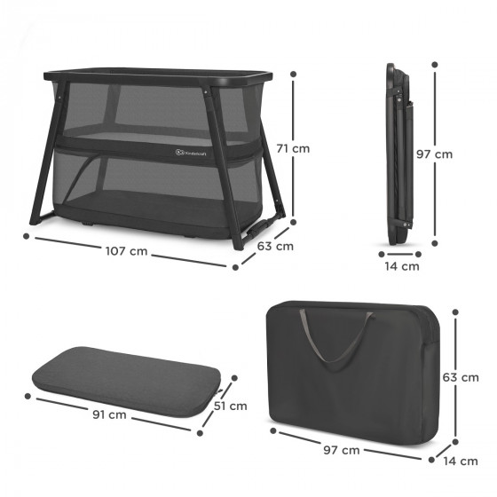 Kinderkraft Sofi Plus - baby travel Cot 4 in 1