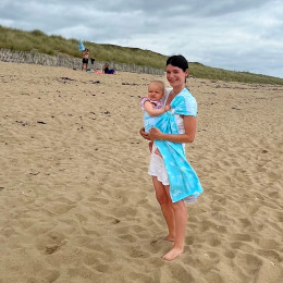 Naturiou Ring Sling Lagon - écharpe de portage sans nœud