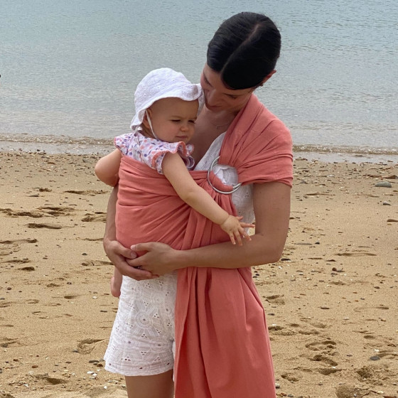 Naturioù Simply Sling Corail - écharpe de portage sans nœud