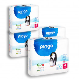 Pingo Pack 4x 40 Couches écologiques jetables Taille 4