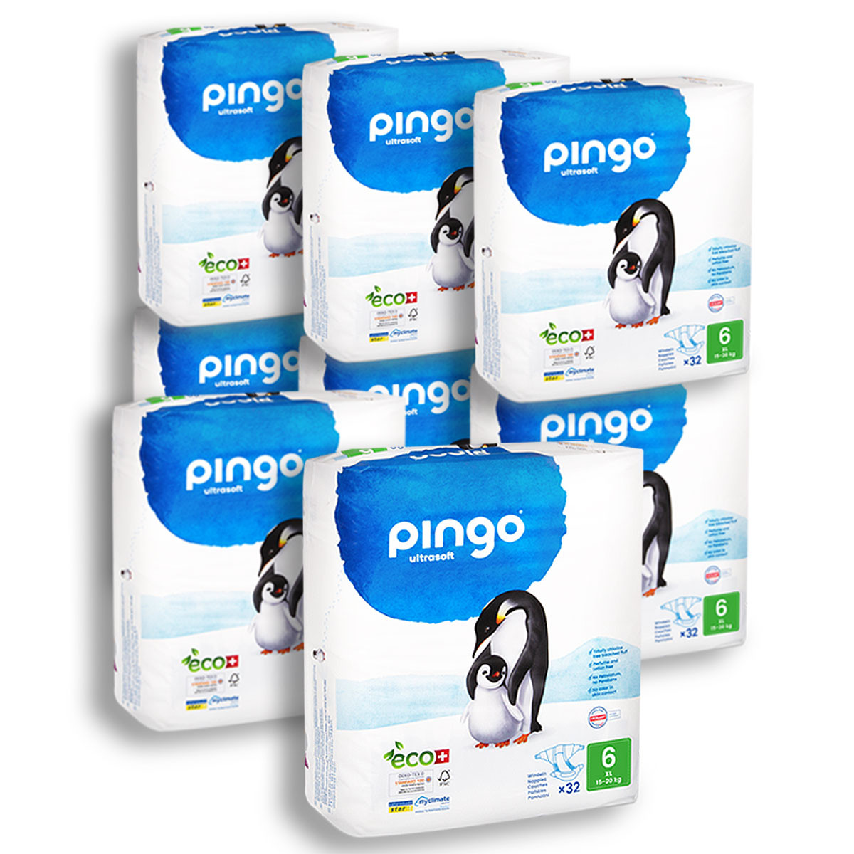Pingo Pack 4x 36 Couches écologiques jetables Taille 5