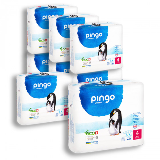 Pingo Pack 8x 40 Couches écologiques jetables Taille 4