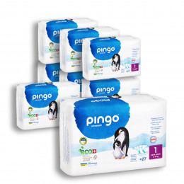Pingo Pack 8x 27 Couches écologiques jetables Taille 1