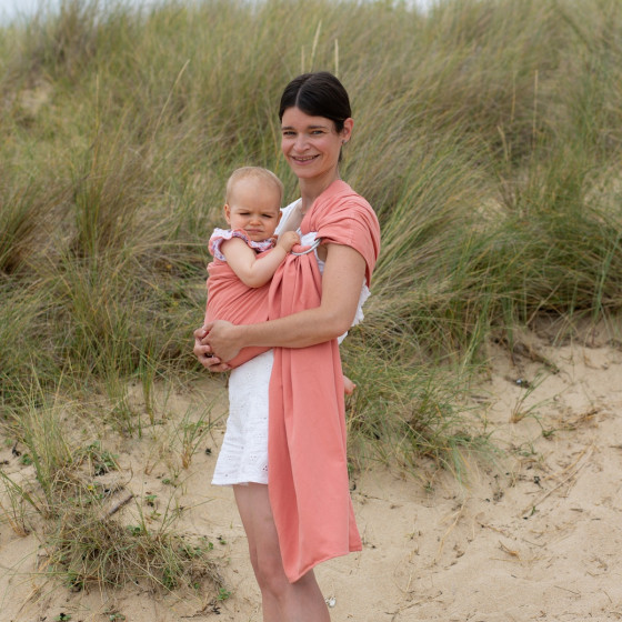 Naturioù Simply Sling Corail - écharpe de portage sans nœud