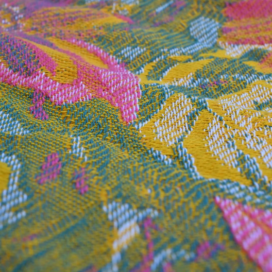 Yaro Le Bouquet Trio Yellow Pink Green - Écharpe de portage tissée