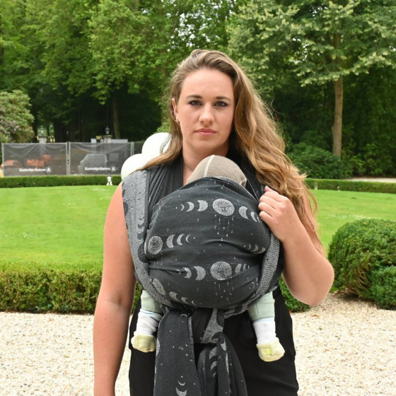 Yaro Luna Duo Black Grey Glam - Écharpe de portage tissée