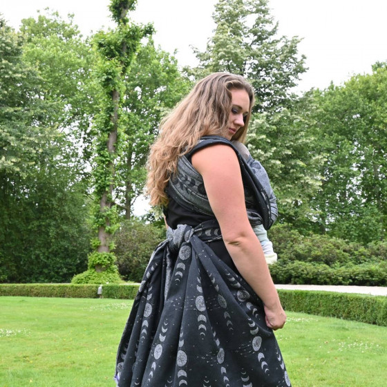 Yaro Luna Duo Black Grey Glam - Écharpe de portage tissée