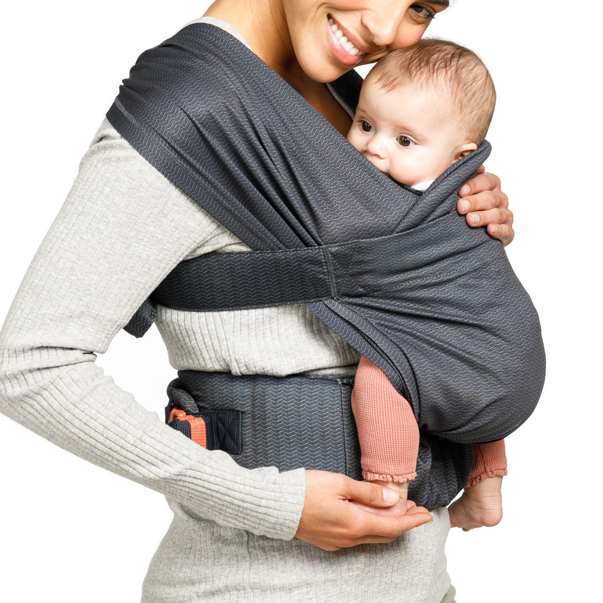 Porte-bébé avec sangle réglable, un porte-bébé en maille d'épaule  Porte-bandoulière demi-enveloppé porte-hanche pour nouveau-né à 45 lb tout- petit