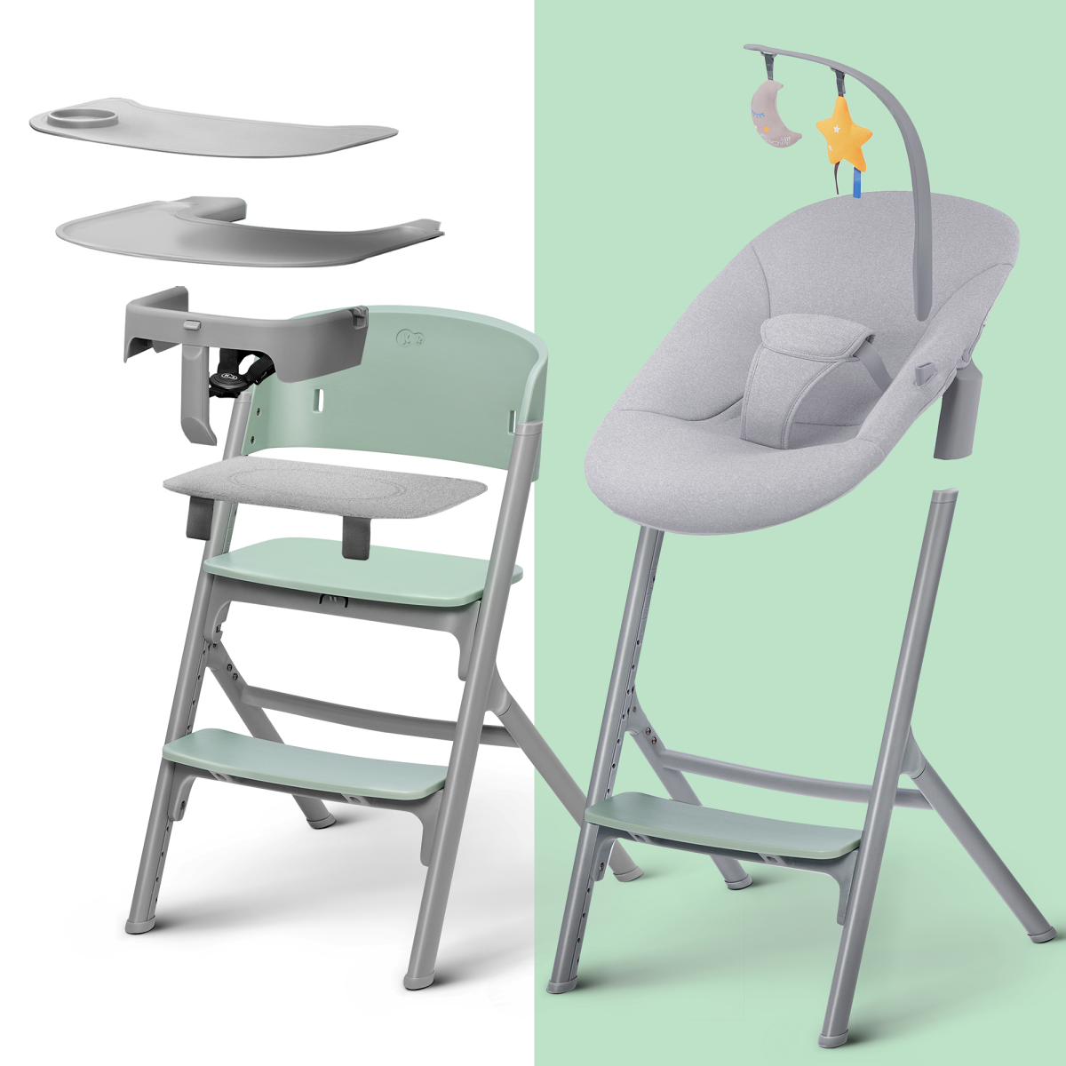 Kinderkraft Chaise haute bébé évolutive Fini gris foncé 