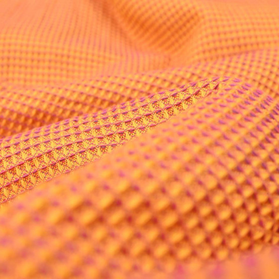 Yaro Waffles Yellow Pink - Écharpe de portage tissée