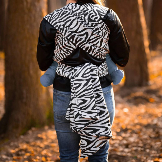 Be Lenka Zebra Black & White - Écharpe de portage Tissée