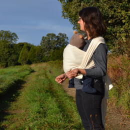Naturiou Simply Wrap Ecru - Écharpe de portage tissée