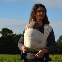Naturiou Simply Wrap Ecru - Écharpe de portage tissée
