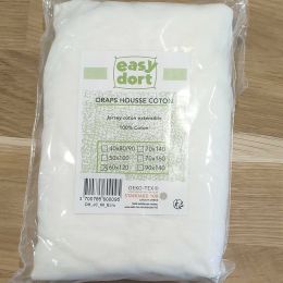 blanc cassé écru Drap Housse Easy dort en Jersey coton 60 x 120 cm