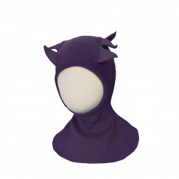 Manymonths Dino Hood UNIQUE - Cagoule bébé en laine mérinos - Dusty Grape