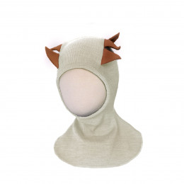 ManyMonths Natural Woollies Dino Hood UNiQUE - Toasted Coconut