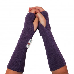 MaM ManyMonths Natural Woollies Long Fingerless Mittens - Dusty Grape